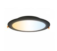 HOROZ ELECTRIC Faretto LED da Incasso per Cartongesso 3CCT 24W 3000K/4000K/6500K 2270lm Ø200mm- Plafoniera Ultrasottile Rotondo 230V Non Dimmerabile Nero Downlight per Cucina Soggiorno Corridoio