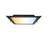 HOROZ ELECTRIC Faretto LED da Incasso per Cartongesso 3CCT 24W 3000K/4000K/6500K 2270lm - Plafoniera Ultrasottile Quadrata 230V Non Dimmerabile Nero Downlight per Cucina Soggiorno Corridoio