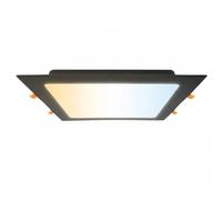 HOROZ ELECTRIC Faretto LED da Incasso per Cartongesso 3CCT 30W 3000K/4000K/6500K 3000lm - Plafoniera Ultrasottile Quadrata 230V Non Dimmerabile Nero Downlight per Cucina Soggiorno Corridoio