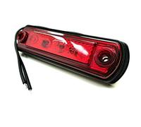 Horpol LD 677 Lampada Luce di Posizione Posteriore a LED Rossa 12V 24V Universale Destra e Sinistra per Rimorchio Camion Macchine Agricole Furgoni Base Gomma Cavo 0,25m