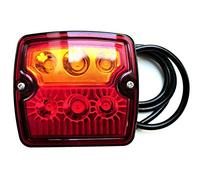 Horpol LZD 967 Fanale Posteriore a LED Universale Destro Sinistro 3 Funzioni 12V 24V Luce Stop Direzione Impermeabile IP68 Cavo 1m Omologato E9 per Rimorchio Camion Trattore