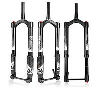 Horquilla Delantera de montaña, Bicicletas Fat Bikes con horquilla invertida, neumáticos de 26 pulgadas y 5.0 pulgadas, suspensión neumática para Nieve, recorrido de 130 mm, rebote delantero cónico,
