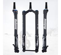 Horquilla Delantera de montaña, Horquilla de suspensión invertida para Bicicleta de 26/27,5/29 pulgadas, Universal, neumáticos anchos de 5", recorrido de AIRE de 160 mm, eje pasante delantero cónico