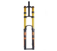 Horquilla Delantera de montaña, Horquilla de suspensión neumática para bicicletas de montaña de descenso de 26, 27,5 y 29 pulgadas, amortiguadores de Doble hombro, Freno de Disco, eje pasante delante