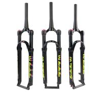 Horquilla Delantera de montaña, Horquilla de suspensión neumática para MTB de 26/27,5/29 pulgadas, Tubo cónico de 1 1/8 a 1,5 pulgadas, ajuste de rebote, recorrido de 120 mm, cierre rápido de 9 mm x