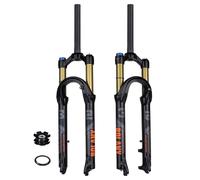 Horquilla Delantera de montaña, Horquilla de suspensión para bicicleta de 26/27,5/29 pulgadas, recorrido de 120 mm, tubo de dirección recto sin rosca de 28,6 mm (1-1/8 pulgadas), espaciado de 9 mm QR