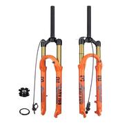 Horquilla Delantera de montaña, Horquilla de suspensión para bicicleta de 26/27,5/29 pulgadas, recorrido de 120 mm, tubo de dirección recto sin rosca de 28,6 mm (1-1/8 pulgadas), espaciado de 9 mm QR