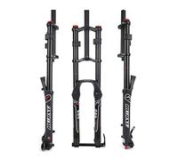 Horquilla Delantera de montaña, Horquilla de suspensión para Bicicleta de montaña, 26/27,5/29'', recorrido de 140 mm, suspensión neumática para descenso, ajuste de rebote, Doble Corona de 1-1/8", del