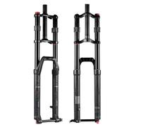 Horquilla Delantera de montaña, Horquilla delantera para bicicleta de nieve de doble hombro, 27,5/29 pulgadas, amortiguador de corona, 150 mm de recorrido, freno de disco (A: 74 mm), suspensión neumá