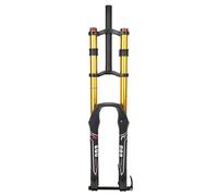 Horquilla Delantera de montaña, Horquilla para Bicicleta de montaña DH de 26/27,5/29 pulgadas, suspensión, recorrido de descenso de 140 mm, eje pasante de Doble Corona neumática, ajuste de rebote de