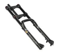 Horquilla Delantera de montaña, Horquilla para Fat Bikes 20/26x5.0, suspensión neumática de Doble hombro recta, recorrido de 120 mm, ajuste de amortiguación, cierre rápido delantero de 150 mm, para A