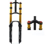 Horquilla Delantera de montaña, Horquillas de suspensión para bicicletas de montaña, descenso, 26/27,5/29'', horquilla de aceite con amortiguación, recorrido de 140 mm, freno de disco delantero DH de