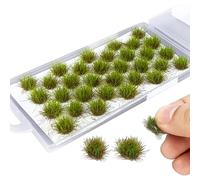 HORREX 32 articoli Miniature Erba Decorazione,Erba Sintetica,Mini Ciuffi Modello di Ciuffo Statica kit Resina Statica Scenario Modello per la Decorazione del Terreno Treno e Paesaggio Ferroviario