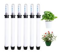 HORREX 6 Pezzi Irrigazione Vasi Igrometro per Piante Consigli Idroponica Interno, Contatore Acqua Plastica, Sensore umidità Terreno 22,8 cm per Vaso da Fiori Campo Promemoria Carenza d'Acqua