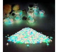 HORREX 6000 Pezzi Pietre Luminose da Giardino Fluorescenti in Resina Colore | Sassolini Decorativi per Vasi, Pietre Nottilucenti Riutilizzabile per Decorazione Esterni Acquario Ciottoli Luminosi Terrazza