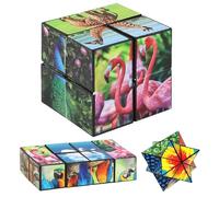 HORREX Cubo 2 in 1, Rubik Puzzle 3D Il Cubo di Rubik Trasformabile, Infinito Cube Pressione Ridotta Cubi Creatività per Giocattoli Adulto Educativi Bambini Regali Rilassanti