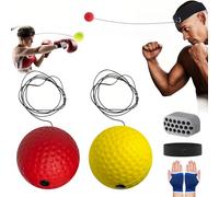 HORREX Reflex Ball,Palla Riflessa da Boxe,Palla da Boxe Riflessa,Set di Palline da Boxe,Attrezzatura da Boxe Palla da Boxe Ideale per velocità di Reazione e Coordinazione Occhio Mano