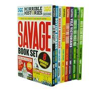 Horrible Histories Savage 8 Book Collection Set By Terry Deary