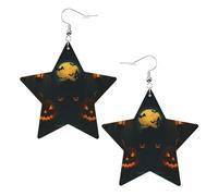 Horror Ancient Building, Pumpkin And Moon Orecchini Leggera Pendenti Stampato Orecchini Da Donna Per Donne Feste