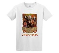 Horror Character Halloween Is My Christmas Casual Round Neck T Shirt White L