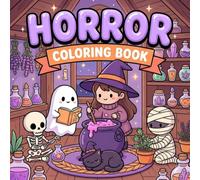 Horror Coloring Book: Spooky Cute Magic Potion Room and Cozy Witch Life | Bold and Easy Halloween Coloring Pages for Adults, Teens, and Beginners