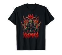 Horror Dämon Teufel Frau Kramperl Outfit Mask Krampus 666 Maglietta