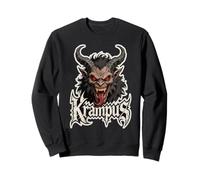 Horror Dämon Teufel Frau Kramperl Outfit Mask Merry Krampus Felpa