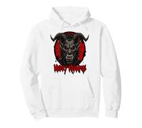 Horror Dämon Teufel Frau Kramperl Outfit Mask Merry Krampus Felpa con Cappuccio