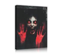 Horror Demon Canvas Wall Art Spaventoso Evil Creature Decor Creepy Dark Fantasy Pittura per soggiorno Spooky Haunted House Pictures Print 30x45cm telaio interno