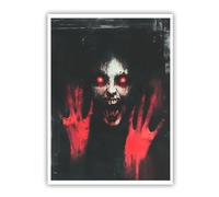 Horror Demon Canvas Wall Art Spaventoso Evil Creature Decor Creepy Dark Fantasy Pittura per soggiorno Spooky Haunted House Immagini Stampa 70x85cm Senza cornice
