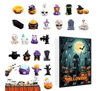 Horror Doll Avvent 2025 - Calendario del conto alla rovescia di Halloween, pendenti da collezione | Figure inquietanti di 24 giorni Famiglia per bambini amici shop decorazioni per le vacanze in casa,