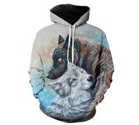 Horror Fauna Selvatica Lupo Stampato 3D Uomini Donne Felpe con Cappuccio novità Giacca Tops Autunno Inverno Moda Felpa con Cappuccio