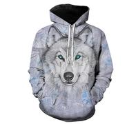 Horror Fauna Selvatica Lupo Stampato 3D Uomini Donne Felpe con Cappuccio novità Giacca Tops Autunno Inverno Moda Felpa con Cappuccio