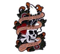 Horror Film Killer Smalto Spilla Cranio Retro Cartoon Distintivo Halloween Moda, Klein, Metallo non prezioso