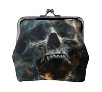 Horror Ghost Skull Print Portamonete per le donne compatto Kiss Lock Coin Pouch Zipper Travel Shopping Gift