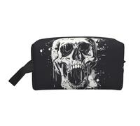 Horror Ghost Skull Print Travel Makeup Bag Portable Toiletry Bag Oxford Cloth Organizer per cosmetici Articoli da toeletta