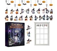 Horror Halloween Calendar - 24 Day Ghost Countdown, Acrylic Spooky Decor, Festive Holiday Ornament | Decorative Seasonal Accessory For Children Family Boys Girls Teenagers Fall School Home Haunted Hou