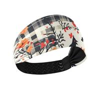 Horror Halloween Floreale Corvi Albero Rami Nero Cat_3 no slip moda fasce per le donne Elastiche fasce sudate per Corsa escursionismo Pallavolo Palestra