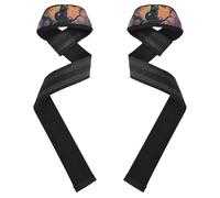 Horror Halloween - Polsiere e cinghie di sollevamento con gatto nero, antiscivolo, 66 cm, coppia di cinghie da palestra per allenamento, palestra, powerlifting, bodybuilding