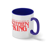 Horror Inspired Based On the novel By Stephen King Bianco tazza di caffè con Blu Rim & Handle Mug