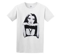 Horror Lily Lilly Munster B Movie Goth Vampire Cult Casual Round Neck T Shirt White L
