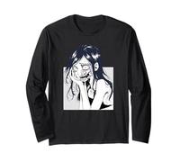 Horror Manga Arte Creepy Face Giapponese Maglia a Manica