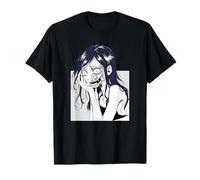 Horror Manga Arte Creepy Face Giapponese Maglietta