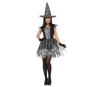 Horror-Shop Costume Da Donna Da Strega Ragno Argento M