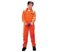Horror-Shop Costume da Prigioniero Americano per Bambino, Manette Incluse L / 12-14 J
