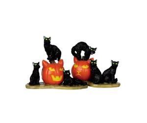 Horror-Shop Lemax Spooky Town - Gatti di Halloween Set di 2