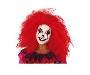 Horror-Shop Parrucca da Clown Rosso A Pelo Lungo
