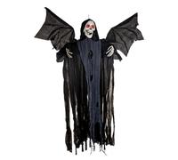 Horror-Shop Scheletro di Mietitore Ad Ali Spiegate con Suoni E Luci 153 Cm