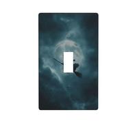 Horror Witch Equitazione Scopa Interruttore Luce Copertura Decorativa Singola Toggle 1 Gang Piastra da Parete per Cucina Agriturismo Camera da Letto Bagno Arte Decor