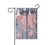 Horror Woods Are Haunted Soft Color Garden Flag Set bandiere esterne banner per la decorazione del giardino 12x18 double sided